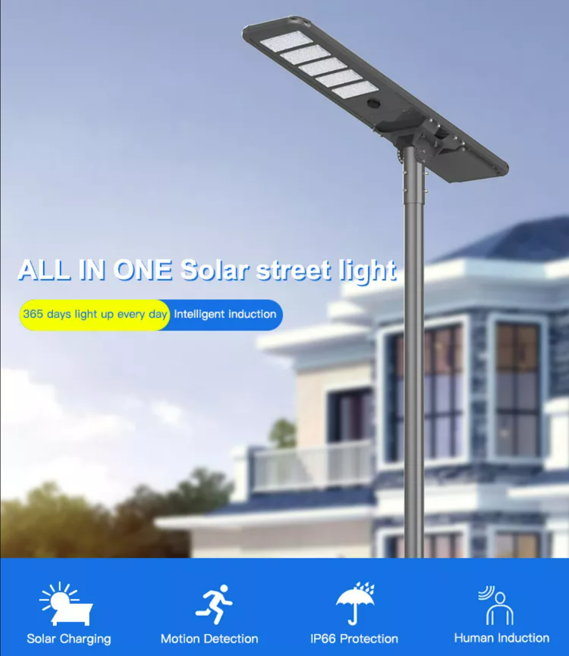 60W-120W All-in-one LED solar street light 